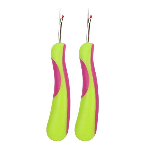 2PCS Nahttrenner Handlicher Stich Unpicker Scharfe Nähnahtfadenentferner mit ergonomischen Griffen zum Nähen Basteln Entfernen von Fäden