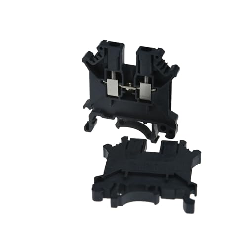 100 Stück DIN-Schienenklemmenblock Universalleiter UK-3N Schraubanschluss Elektrische Verkabelung Klemmenleiste Blockstecker UK3N(Black)