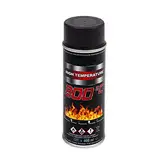 VE-INDUSTRIES Thermolack Spray Ofenlack Auspufflack Hitzebeständiger Lack Ofenfarbe 800°C div. Farben (Schwarz)