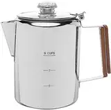 Coletti Bozeman Perkolator-Kaffeekanne – KEIN Aluminium, KEIN Plastik [9 Tassen]