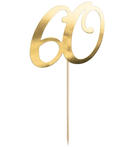 Kuchenstecker 60 Cake Topper 60. Geburtstag Made in EU Kuchenaufsatz Zahl 60 Geburtstag Tortenstecker 60 Kuchendeko Geburtstagstorte