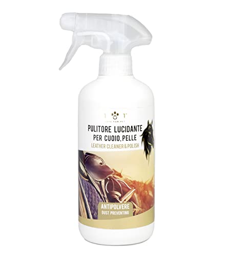 Reiniger und Politur für Leder, 500ml - Reinigt Lederartikel wie Jacken, Schuhe, Autositze, Motorräder, Sofas, Stiefel, Pferdesättel usw. - Linea 101