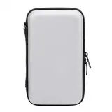 Tragetasche Kompatibel mit New 2DS XL 2DS LL für New 3DS 3DS, Wasserabweisende Hartschalen-Reisetasche mit 8 Spielesteckplätzen, Tragbare Konsolen-Schutztasche (Silver)