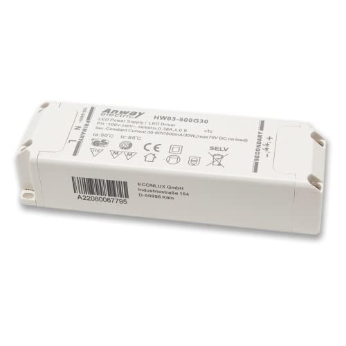 Anway LED driver HW03-500G30 30W 500mA 36-60V