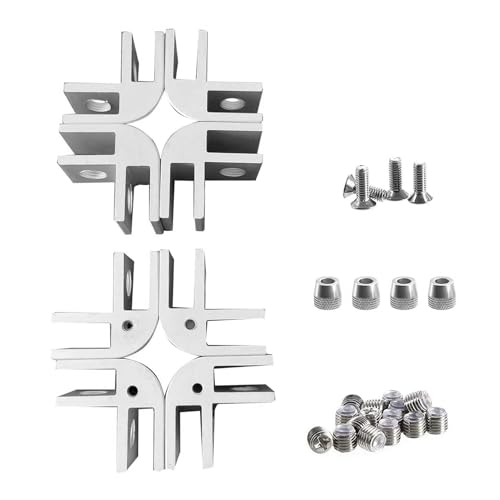 Fire Pit Flame Wind Glass Guard Teile für 5/16 Zoll dickes Glas Die rutschfeste Basis ist aus Aluminium verbessert, das schöner und langlebiger ist als rutschfeste Gummifüße