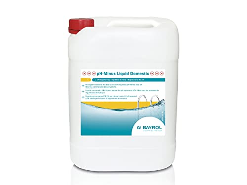 BAYROL pH-Minus Liquid Domestic 20L Kanister - Pool pH Minus flüssig - Senkt den pH-Wert des Poolwassers - besonders hohe Reinheit - Ideal für automatische Dosiersysteme - fluessig pH Minus