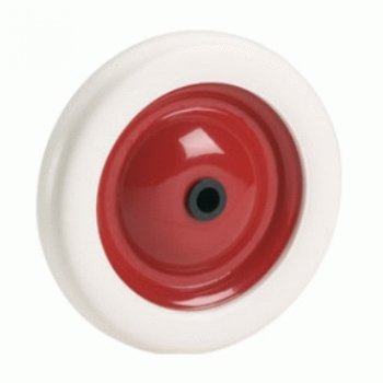 Rad 150x28x12 mm Gl, Nabe Blechf.rot,Softr.weiss,Tk