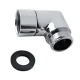 Handbrause Adapter 90 Grad, Duschschlauch Adapter, Gelenkstück Duschkopf, Winkelstück für Handbrause, Swivel Shower Head Adapter, Adapter für Duschschlauch, Mit Gummidichtung(Silber)