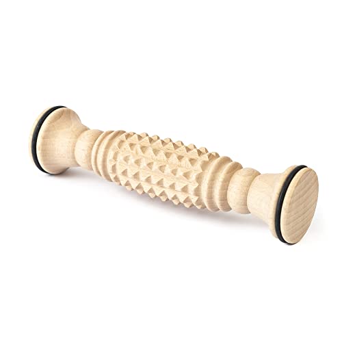 Tuuli Accessories Massage Massagerolle Massageroller Massagegerät Fuß Fußmassagegerät aus Holz 20 x 5 cm