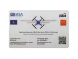 Roboterwerk Drohnenführerschein nach LBA-Vorgaben - EU-Kompetenznachweis A1/A3 und A2, mit QR-Code und Adressdaten hinten, Scheckkartengröße, hochwertige Plastikkarte mit 600dpi Weiß
