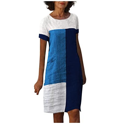 Rock Damen Kapuzenkleid Damen Strickkleid Schwarz Hochzeitskleid Spitze Maxi Tüll Damen Urban Fashion Summer New Trend Positioning Print V Ausschnitt Kurzarmkleid 4-Weiß M
