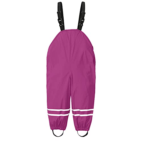 Unisex Kinder Matschhose Jungen Mädchen Regenlatzhose Ungefüttert Regenhose Regenbekleidung Wind und wasserdichte Outdoor Hose 86 92 110 122 128 134 Matschanzug Latzhose Matchhosen für Kinder