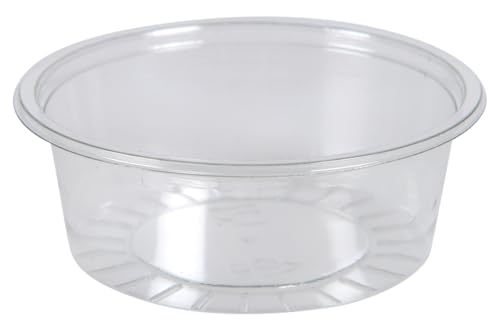 ABENA Gewürztöpfe, starke und robuste Kunststoff-Probentöpfe, 1000 Stück 80 ml Kunststofftöpfe, geeignet als Soßentöpfe, Geleetöpfe, Salatdressing-Töpfe und Canape-Töpfe für Veranstaltungen.