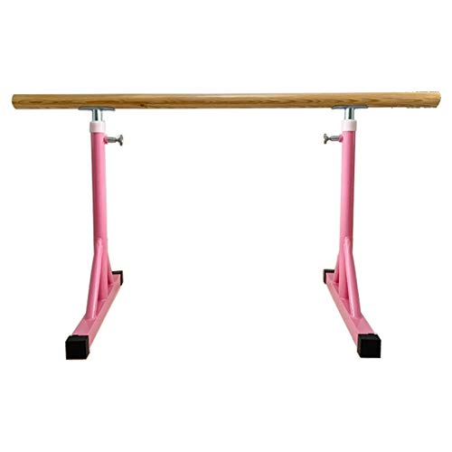 SAeWare Ballettstange, tragbare Tanzstange, mit rutschfestem Fuß, höhenverstellbar, freistehend, Tanzstock-Ausrüstung (Rosa, 1 m)