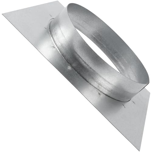 Vent Systems 150 mm Kanal Anschlussflansch mit quadratischer Zapfen-Wandplatte – Trockner Entlüftungsadapter und Montageplatte – ideal für nahtlose HVAC-Kanal-Verbindungen, Abluftventilatoren