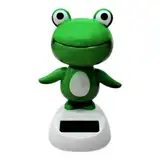 Auto Solar Wackelfigur Kleine Frosch Solar Wackelfiguren Tanzende Frosch Solar Spielzeuge, Frosch Solarfigur Statue Auto Armaturenbrett Deko Ornamente, Solarfigur Wackelfigur Für Auto Haus Büro