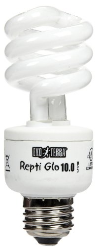 Exo Terra Reptile UVB 150, Wüstenterrarien Lampe, Kompakte UVB Lampe für in der Wüste lebende Reptilien, 26W, Fassung E27, Weiß US