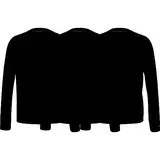 Tommy Hilfiger Herren Langarmshirts Basic, Schwarz (Black/ Black/ Black), S