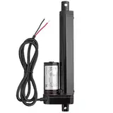 AUTTGINN 1500N 150mm Linearmotor 10mm/s, 12v DC Linear Actuator Motor Elektro Zylinder Schubstangenmotor für Auto,Möbel,RV,Türöffner,Industrielle Landwirtschaft, Gefäße usw (Schwarz 150mm)