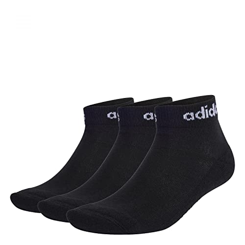 adidas, Think Linear Set Di 3, Socken, Schwarz-Weiss, M, Unisex-Adult