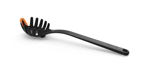 Fiskars Pastalöffel, Länge: 29 cm, Kunststoff/Silikon, Functional Form, Schwarz/Orange, 1027301