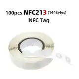 MIELEU 100pcs/Lot NFC Lable Tag Sticker 13.56MHz ISO14443A Ntag 213 Stickers Universal Lable Ntag213 RFID for All NFC Enabled Phones(100pcs NFC 213 Tag)