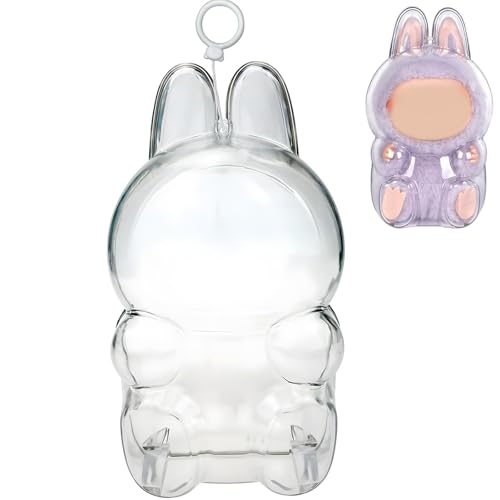 AXERHK Schutzhülle Schlüsselanhänger, Transparente Schutzbox mit Schlüsselanhänger, Lnstallation Einfach, Modern und Langlebig, Schützen Sie Ihre Puppe, Ideal für Sammler und den Täglichen Gebrauch