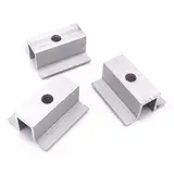 10Pcs Solar Mittlere Klemme PV für Rahmenhöhe 25-50MM Aluminiumlegierung(4pcs)