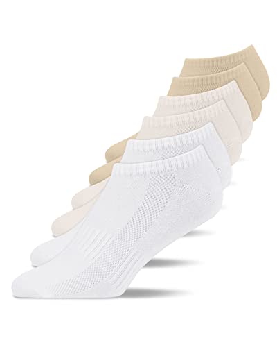 Snocks Männer und Frauen Sneaker Socken 6er Set Gr. 43-46 I Füßlinge passend für alle Schuhe I Dünne Socken auch für Hausschuhe geeignet I Egal ob für die Arbeit, Zuhause oder Gym I Mix12