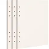 JOYISEN 3 Packung A5 Nachfüllbares Papier Blanko 100GSM A5 Nachfüllpapier 135 Blätter/270 Seiten 6 Löcher Nachfülleinlagen für A5 Notizbuch Skizzieren Zeichnen DIY Bullet Journal (Beige)