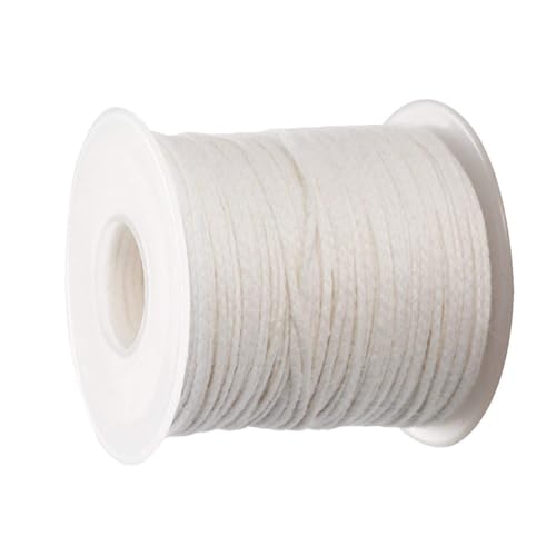 Candle Make Wicks | 200 Fuß lang geflochtene Docht-Spulen für Kerzen-Handwerksprojekte, hochwertige Kerzenfadenrolle für handgefertigte Kerzenproduktion, einfach zu schneiden und anpassen, nur Ker