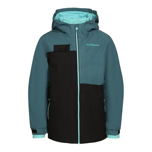 ALPINE PRO PLEGA Jungen Winterjacke mit Kapuze, Outdoor Jacke, Leicht Wanderjacke, Stadtjacke, Sportjacke, Winddichte, Wasserdichte und Atmungsaktive Jacke, Herausnehmbare Innenausstattung