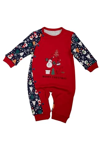 Amdrabola Weihnachts Baby Set, Unisex, Frohe Weihnachten, Langarm, Bodys Outfit, Strampler Pyjama 109, Snapsuit 109 6-9 Monate