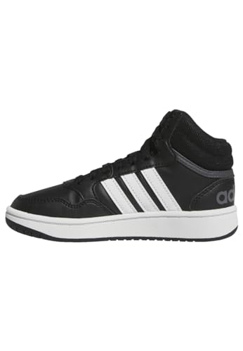 adidas Unisex Hoops Mid Shoes Basketball Shoe, core Black/FTWR White/Grey six, 34 EU