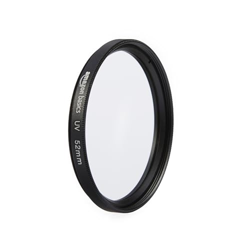 Amazon Basics - 52 mm Runder UV-Schutzfilter für klarere Bilder, Schützt vor Staub, Schmutz und Kratzern