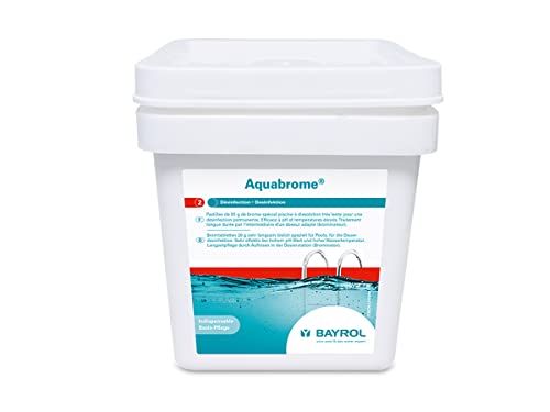 BAYROL Aquabrome 5 kg - 20 g Bromtabletten - Langsamlöslich für die Dauerdesinfektion - Sehr effektiv auch bei hohem pH-Wert und hoher Wassertemperatur