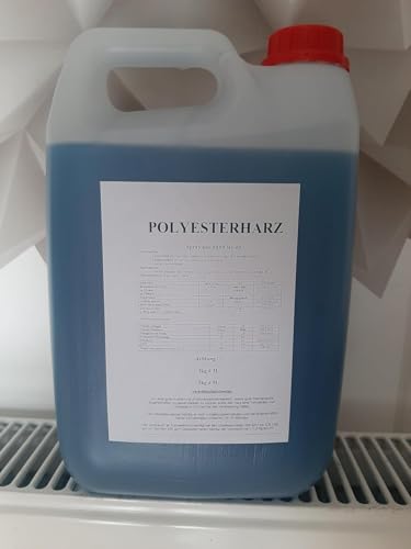 Polyesterharz mit Härter und Glasmatte, Zum Laminieren & Reparieren Industriequalität KOMPLETTPAKET, Reparaturharz, Bootsbau, SET (Kein Matte, 5kg)