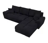 BROMARKT NUBES Ecksofa - Eckcouch mit Schlaffunktion und Bettkasten - Wohnzimmer Couch - - Sofa L Form - Bettsofa - Möbel - Big - 294x184 cm - Graphit
