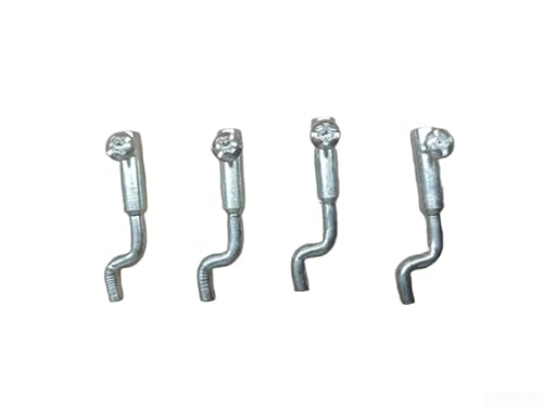 Niceminiwall Metall Z-Style Kabelende Einzellochbefestigung Ersatzteil für Rasenmäher 2 mm Kabeldurchmesser Gartengeräte Wartungswerkzeug (4 Stück)