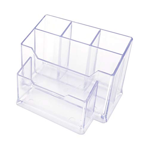 D.RECT 0080 Acryl-Stifteköcher Tisch-Organizer Schreibtisch Organisator Schreibtisch Stifthalter Multifunktions -Organisator glasklar transparent