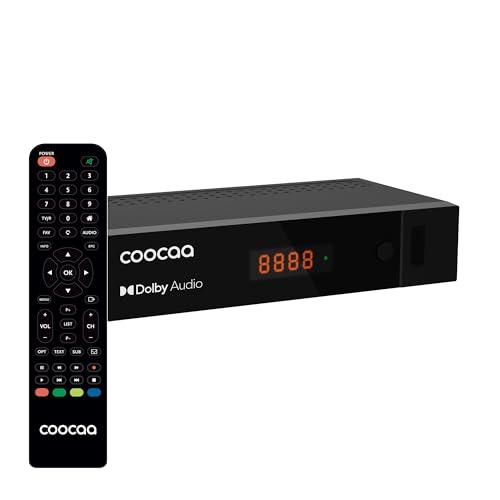 COOCAA HDS2610 Digitaler HD Satellitenempfänger, Receiver für Full HD-Fernsehen, inklusive HDMI Kabel, Zugang zu über 200 Kanälen