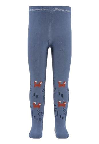 Sterntaler Baby und Kinder Strumpfhose Jungen - mit Motiv Waldtiere und Wildtiere - mittelblau, 104