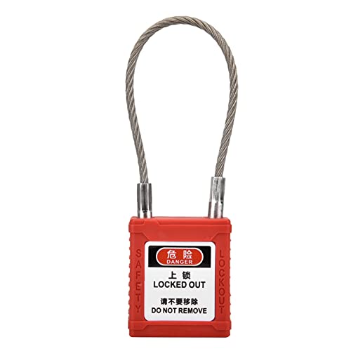 Kabelschloss, Lock-Out-Tag-Out-Vorhängeschlösser, Technisches Sicherheitsvorhängeschloss, Langbalken-Seil-Lockout-Isolationsschloss, Schloss für Schließfächer mit Schlüssel für
