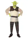 Shrek Kostüm enthält Oberteil Hose Hände und Maske, Large