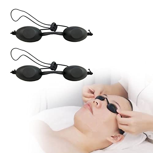 KARELLS Solarium Brille, LED Schutzbrille, 2 Stück UV Solarium Schutzbrille Solariumbrille Sonnenschutz Brille für Sonnenbank Beauty Patienten Sonnenbrille IPL Behandlung LED Lichttherapie (Schwarz)