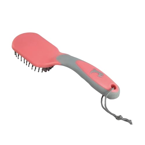 Schweifbürste Mähnenbürste Mähnen Schweif Bürste Schweifkamm Pferdeschweifbürste für Pferdezum Kämmen vom Pferdehaar Pferdepflege Zubehör (Coral Pink Grau)