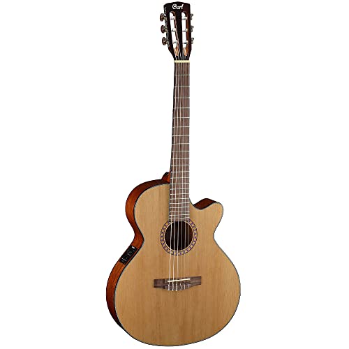 Cort CEC-5 Gitarre, Saitenstärke 28-43, Natur, hochglänzend