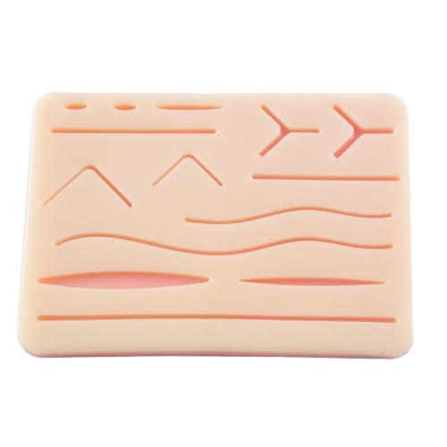 Suture Practice Pad, Suture Übungsbrett Silikon Nahtpads mit 3 Schichten vorgeschnittenen Wunden – Ideal für Medizinstudenten, Ärzte, suture practice kit, Tierärzte & Pflegekräfte