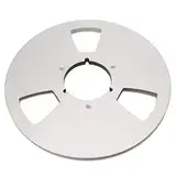 ciciglow 1/4 10 Zoll Leere Bandspule, DREI Löcher Leere Disc Öffnungsmaschine Teile Aluminiumlegierung Spule Tonbandgerät Zubehör für Nab(Silber)