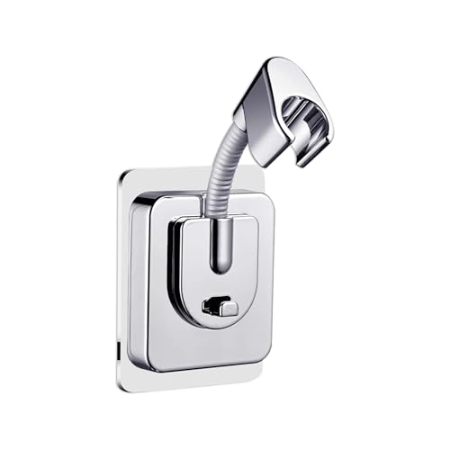Duschkopfhalterung ohne Bohren, Verstellbare Handbrause Halterung mit Silikon-Adapter, Wandmontage, starker Kleber, Duschkopfhalter für Bad, Duschkopf Halterung, Shower Head Holder